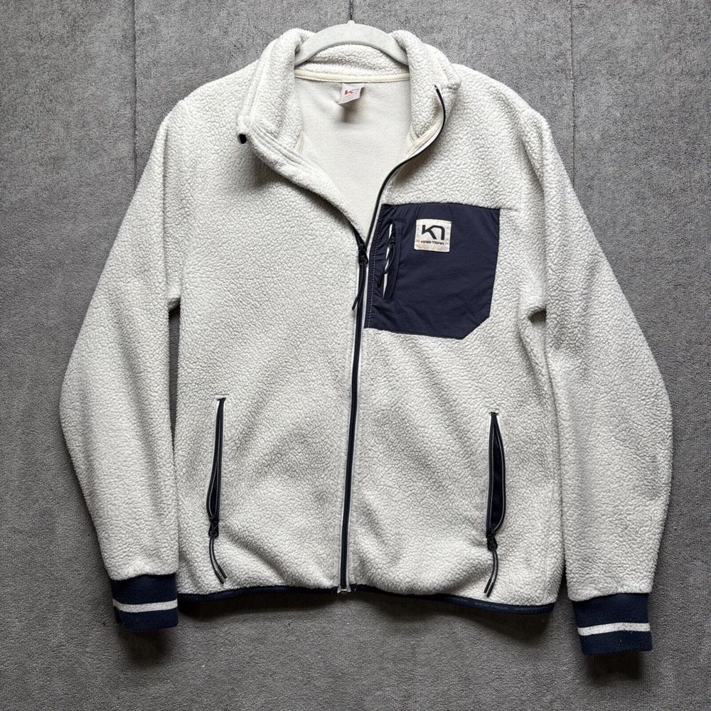 Kari Traa Rothe Midlayer Jacket Womens Small White Fleece Full Zip High Neck
